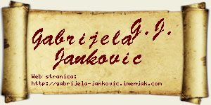 Gabrijela Janković vizit kartica